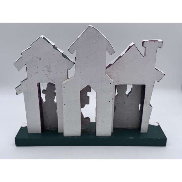 Christmas Dickens Wooden Table/Mantle Holiday Decoration Snowman Town Village - Picture 5 of 10